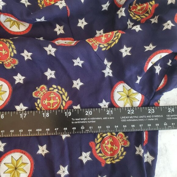 Vintage Pendleton Shirt 16 XL Button up Classic Navy Nautical Rayon Short Sleeve - Picture 4 of 8